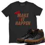 9s Olive shirts to match jordans Make It Happen sneaker match tees Air Jordan 9 Olive match shoes to clothes SNRT Sneaker Tees unisex cotton Black 1 shirts