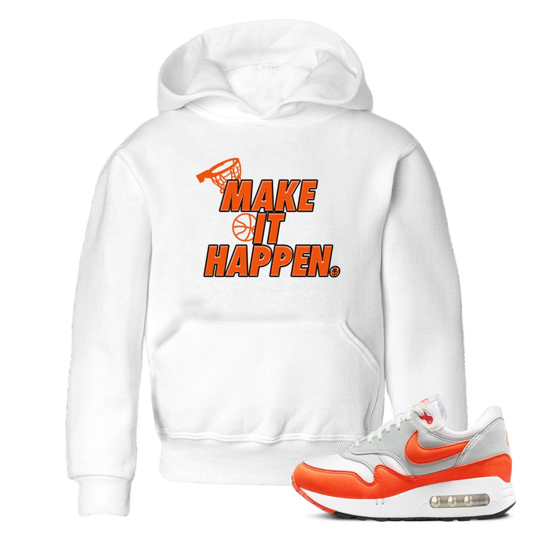 Air Max 1 OG '86 'Summit White and Cosmic Clay shirts to match jordans Make It Happen sneaker match tees Air Max 1 Cosmic Clay match shoes to clothes SNRT Sneaker Tees Youth Baby White 1 tee