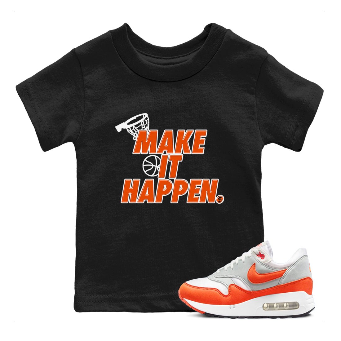 Air Max 1 OG '86 'Summit White and Cosmic Clay shirts to match jordans Make It Happen sneaker match tees Air Max 1 Cosmic Clay match shoes to clothes SNRT Sneaker Tees Youth Baby Black 1 tee
