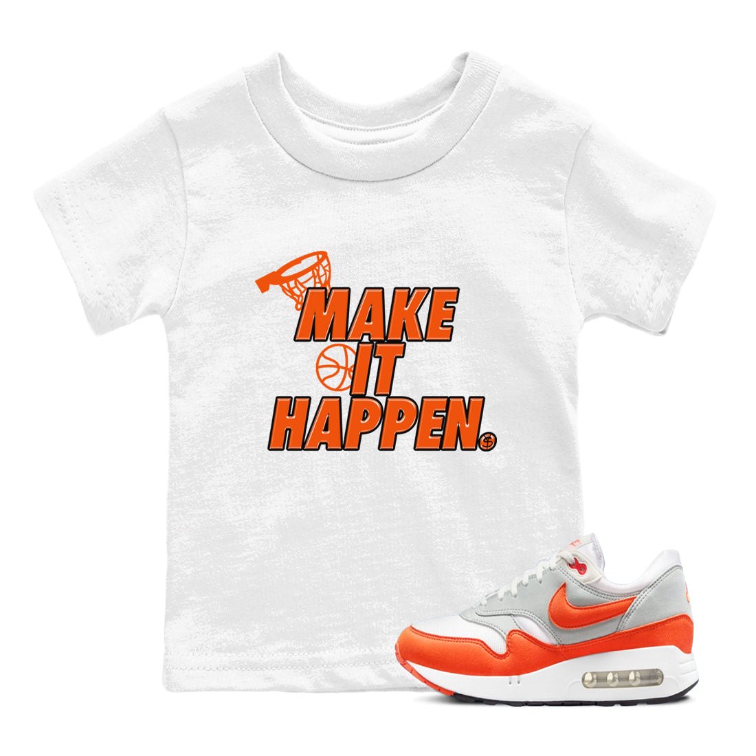 Air Max 1 OG '86 'Summit White and Cosmic Clay shirts to match jordans Make It Happen sneaker match tees Air Max 1 Cosmic Clay match shoes to clothes SNRT Sneaker Tees Youth Baby White 1 tee