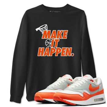 Air Max 1 OG '86 'Summit White and Cosmic Clay shirts to match jordans Make It Happen sneaker match tees Air Max 1 Cosmic Clay match shoes to clothes SNRT Sneaker Tees unisex cotton Black 1 shirts