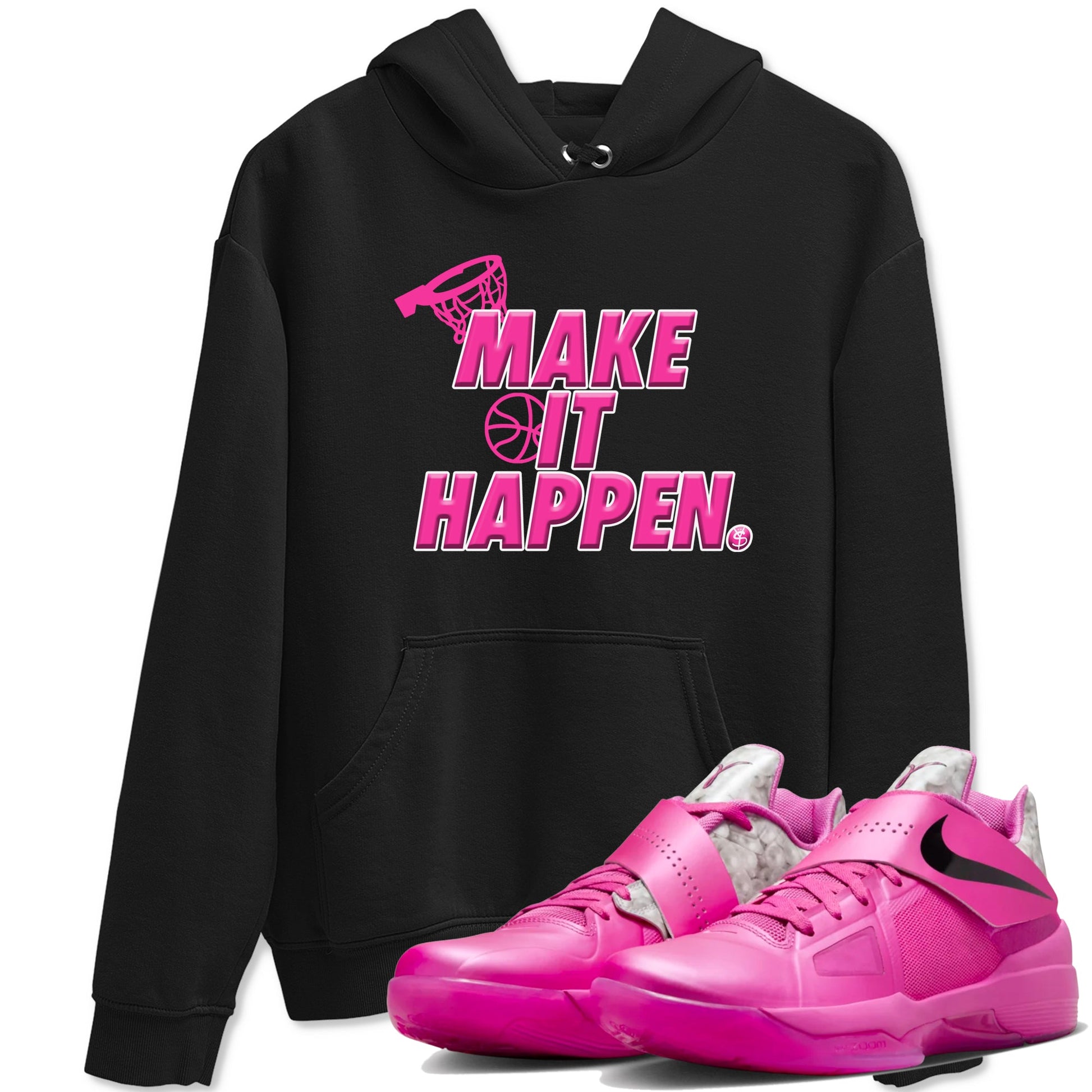 Nike KD 4 Retro Aunt Pearl shirts to match jordans Make It Happen sneaker match tees Nike KD 4 Aunt Pearl match shoes to clothes SNRT Sneaker Tees unisex cotton Black 1 shirts