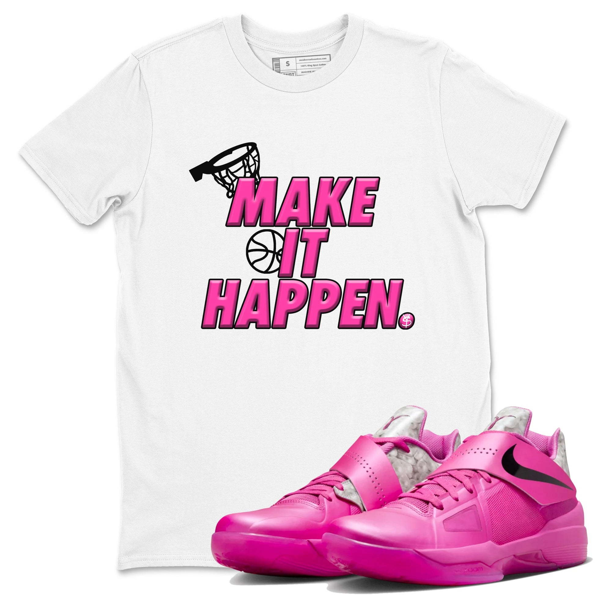 Nike KD 4 Retro Aunt Pearl shirts to match jordans Make It Happen sneaker match tees Nike KD 4 Aunt Pearl match shoes to clothes SNRT Sneaker Tees unisex cotton White 1 shirts