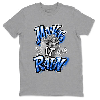 AJ1 Game Royal shirt to match jordans Make It Rain Money sneaker tees Air Jordan 1 Game Royal SNRT Sneaker Release Tees unisex cotton Heather Grey 2 crew neck shirt