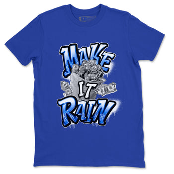 AJ1 Game Royal shirt to match jordans Make It Rain Money sneaker tees Air Jordan 1 Game Royal SNRT Sneaker Release Tees unisex cotton Royal Blue 2 crew neck shirt