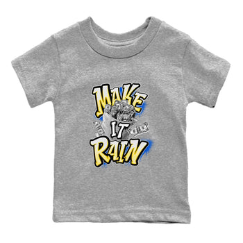 1s Travis Scott Canary shirt to match jordans Make It Rain Money sneaker tees Air Jordan 1 Travis Scott Canary SNRT sneaker release tees baby toddler Heather Grey 2 cotton Shirt