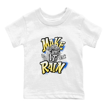 1s Travis Scott Canary shirt to match jordans Make It Rain Money sneaker tees Air Jordan 1 Travis Scott Canary SNRT sneaker release tees baby toddler White 2 cotton Shirt