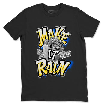 1s Travis Scott Canary shirt to match jordans Make It Rain Money sneaker tees Air Jordan 1 Travis Scott Canary SNRT Sneaker Release Tees unisex cotton Black 2 crew neck shirt