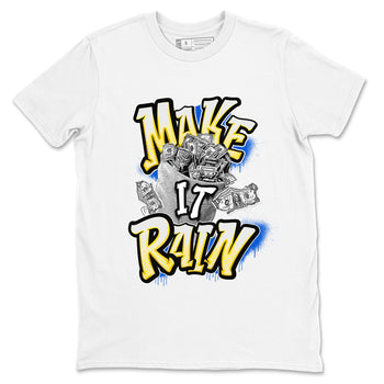 1s Travis Scott Canary shirt to match jordans Make It Rain Money sneaker tees Air Jordan 1 Travis Scott Canary SNRT Sneaker Release Tees unisex cotton White 2 crew neck shirt