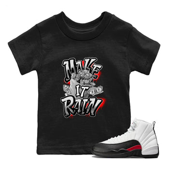 12s Taxi Flip shirts to match jordans Make It Rain Money sneaker match tees Air Jordan 12 Taxi Flip SNRT Sneaker Tees streetwear brand Baby and Youth Black 1 cotton tee