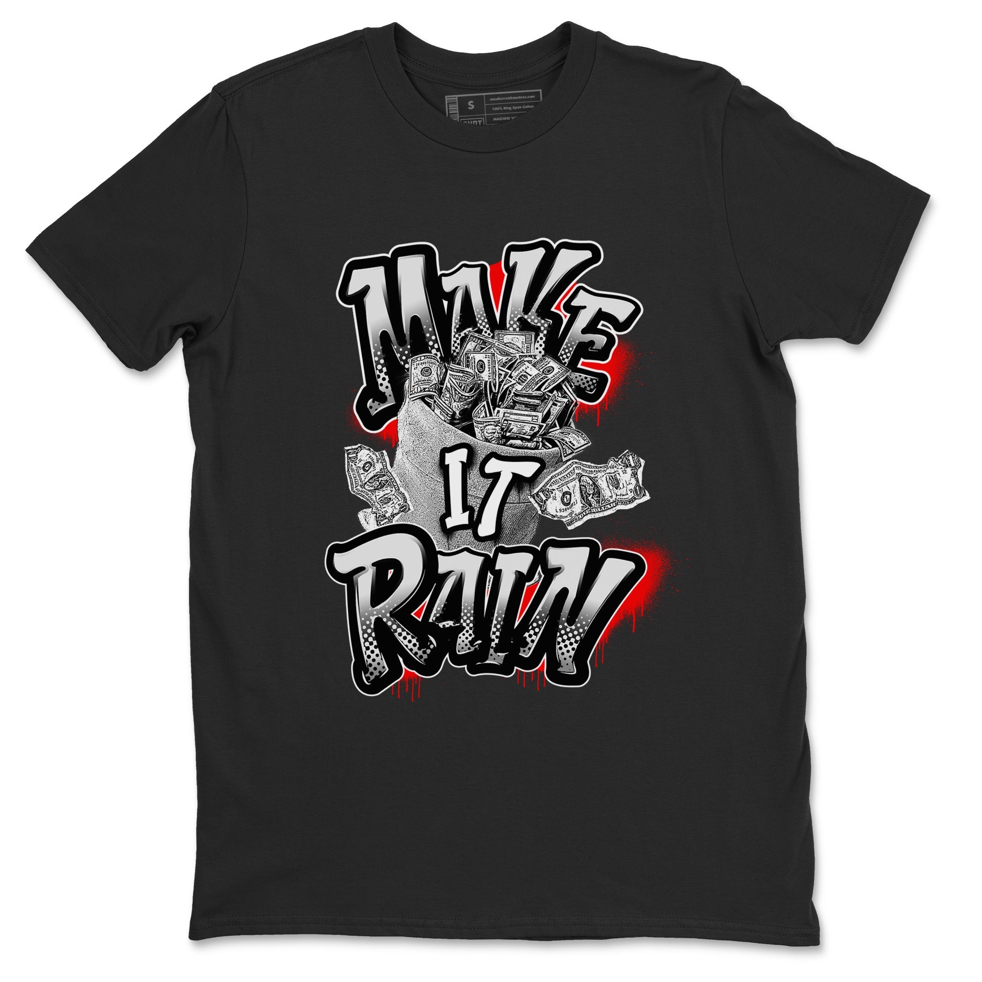 12s Taxi Flip shirts to match jordans Make It Rain Money sneaker match tees Air Jordan 12 Taxi Flip SNRT Sneaker Tees streetwear brand Black 2 unisex cotton tee