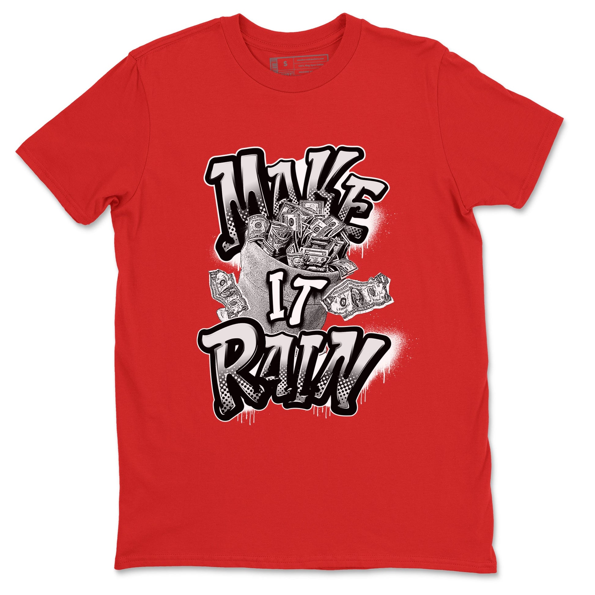 12s Taxi Flip shirts to match jordans Make It Rain Money sneaker match tees Air Jordan 12 Taxi Flip SNRT Sneaker Tees streetwear brand Red 2 unisex cotton tee