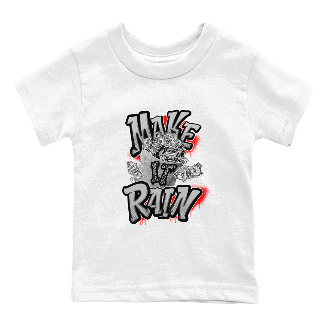 3s Black Cement shirts to match jordans Make It Rain Money sneaker match tees Air Jordan 3 Black Cement match shoes to clothes SNRT Sneaker Tees Youth Baby White 2 tee