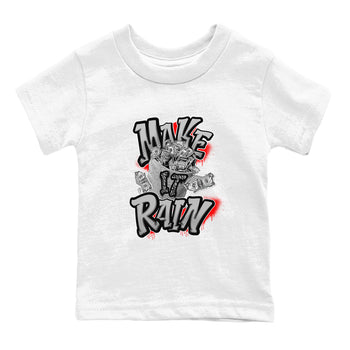 3s Black Cement shirts to match jordans Make It Rain Money sneaker match tees Air Jordan 3 Black Cement match shoes to clothes SNRT Sneaker Tees Youth Baby White 2 tee