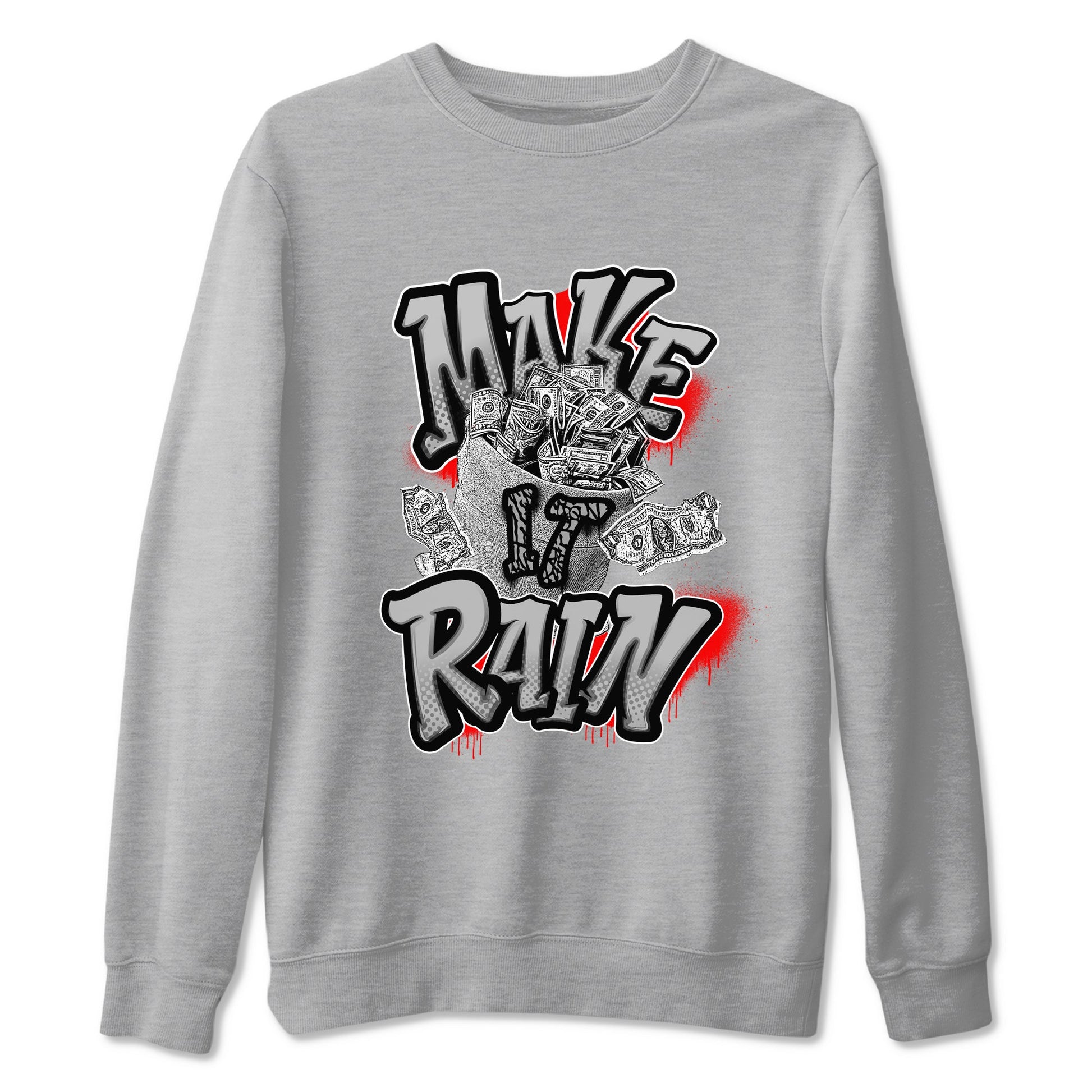 3s Black Cement shirts to match jordans Make It Rain Money sneaker match tees Air Jordan 3 Black Cement match shoes to clothes SNRT Sneaker Tees unisex cotton Heather Grey 2 shirts