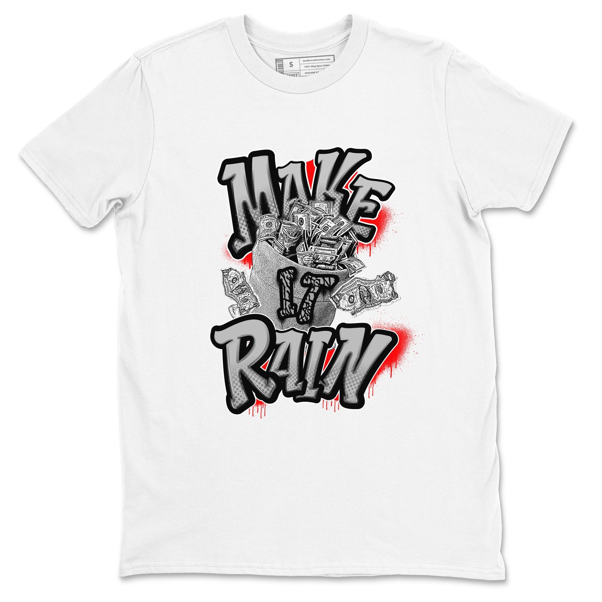 3s Black Cement shirts to match jordans Make It Rain Money sneaker match tees Air Jordan 3 Black Cement match shoes to clothes SNRT Sneaker Tees unisex cotton White 2 shirts