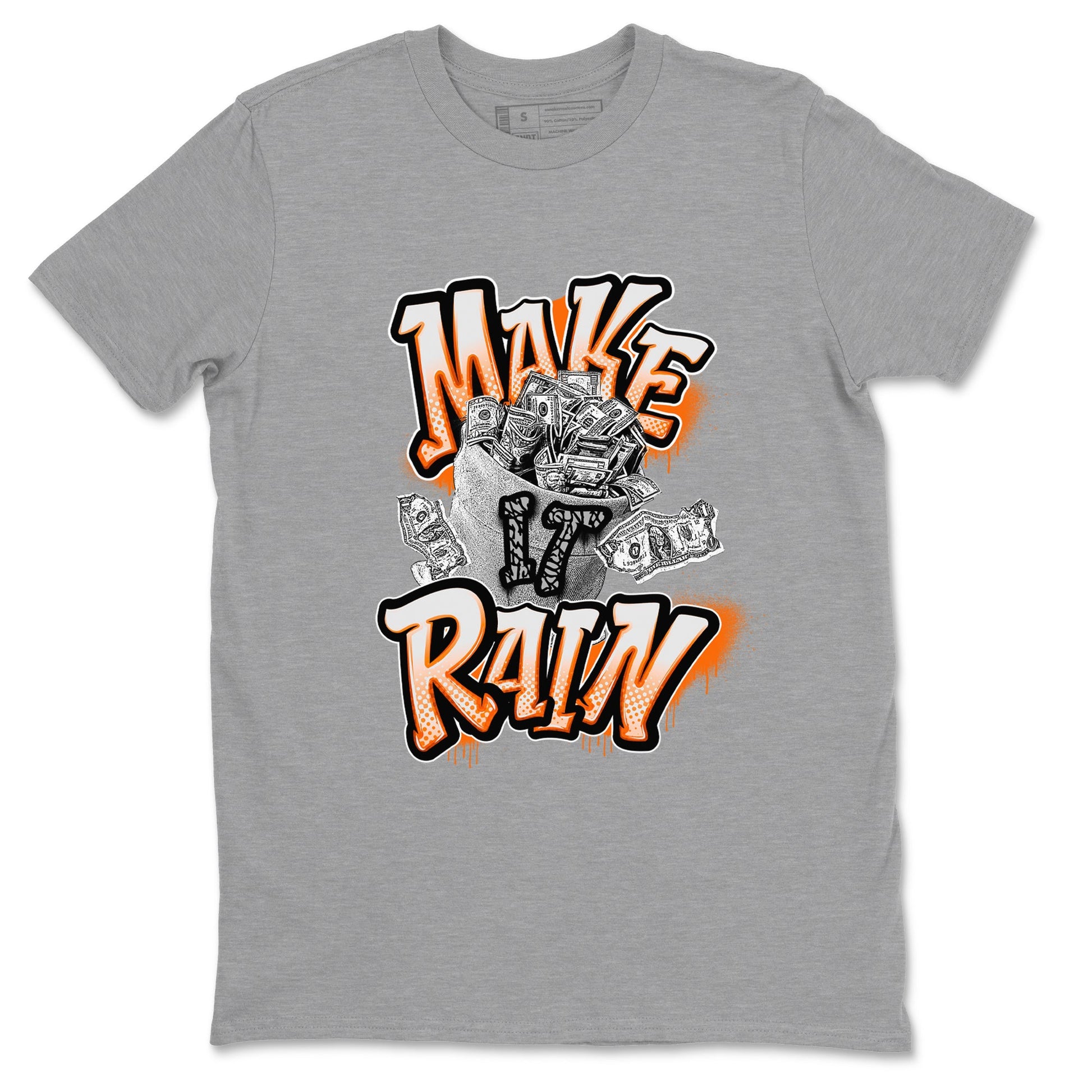 3s Georgia Peach shirt to match jordans Make It Rain Money sneaker tees Air Jordan 3 Georgia Peach SNRT Sneaker Release Tees unisex cotton Heather Grey 2 crew neck shirt