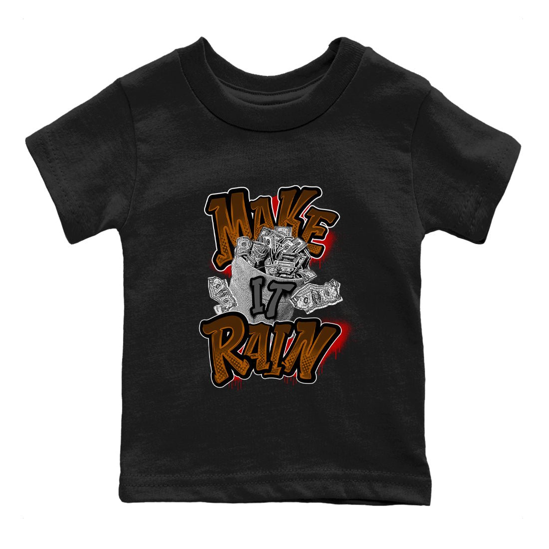 5s Archaeo Brown shirts to match jordans Make It Rain Money sneaker match tees Air Jordan 5 Archaeo Brown match shoes to clothes SNRT Sneaker Tees Youth Baby Black 2 tee