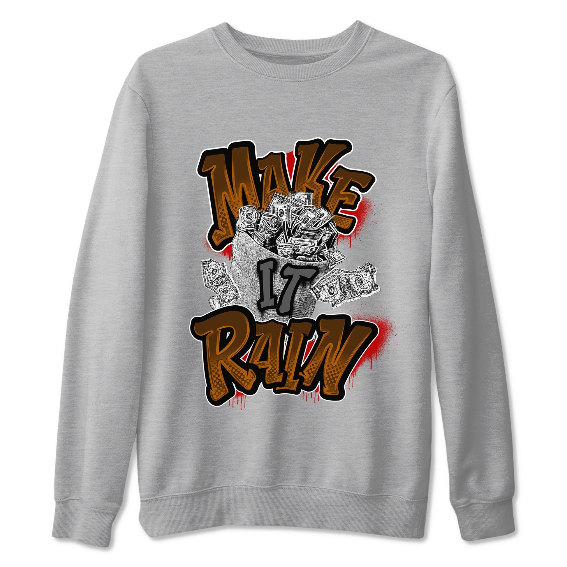 5s Archaeo Brown shirts to match jordans Make It Rain Money sneaker match tees Air Jordan 5 Archaeo Brown match shoes to clothes SNRT Sneaker Tees unisex cotton Heather Grey 2 shirts