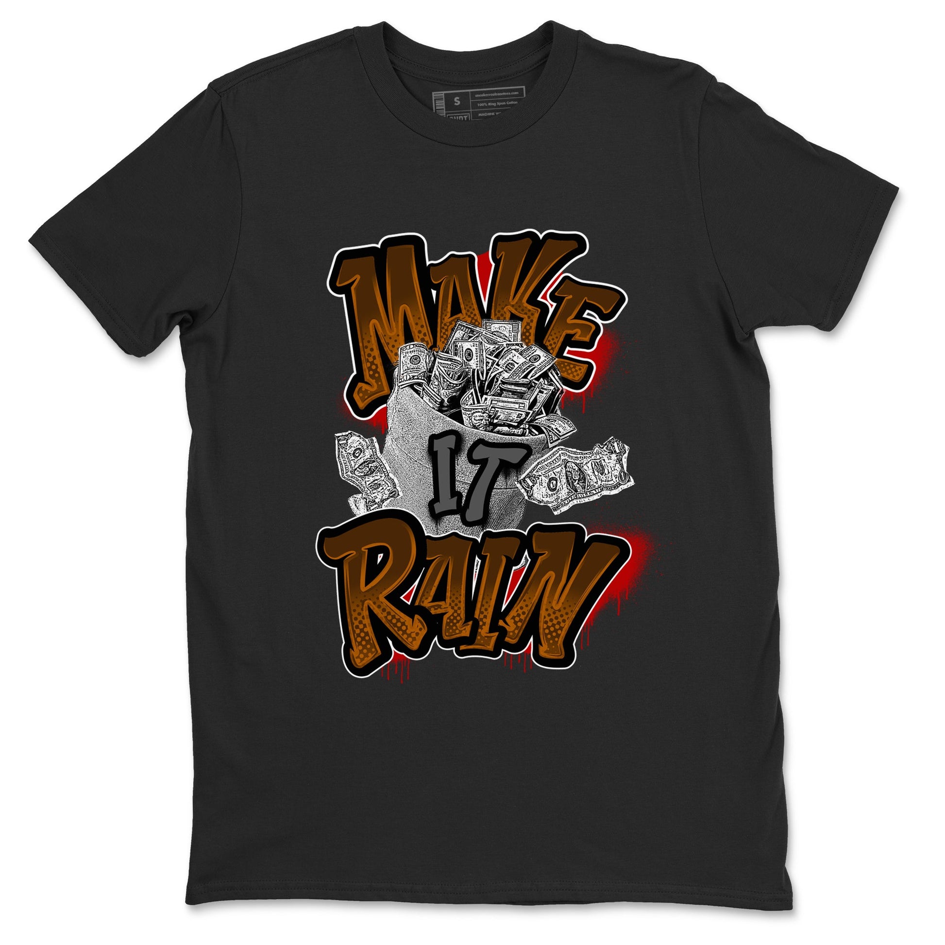 5s Archaeo Brown shirts to match jordans Make It Rain Money sneaker match tees Air Jordan 5 Archaeo Brown match shoes to clothes SNRT Sneaker Tees unisex cotton Black 2 shirts