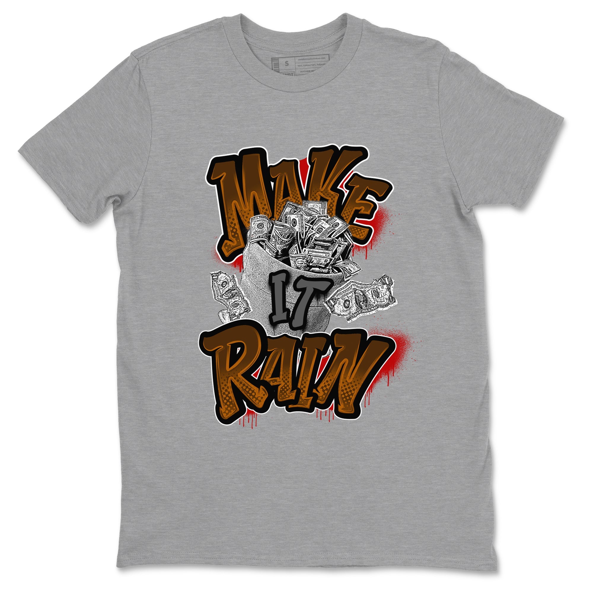 5s Archaeo Brown shirts to match jordans Make It Rain Money sneaker match tees Air Jordan 5 Archaeo Brown match shoes to clothes SNRT Sneaker Tees unisex cotton Heather Grey 2 shirts