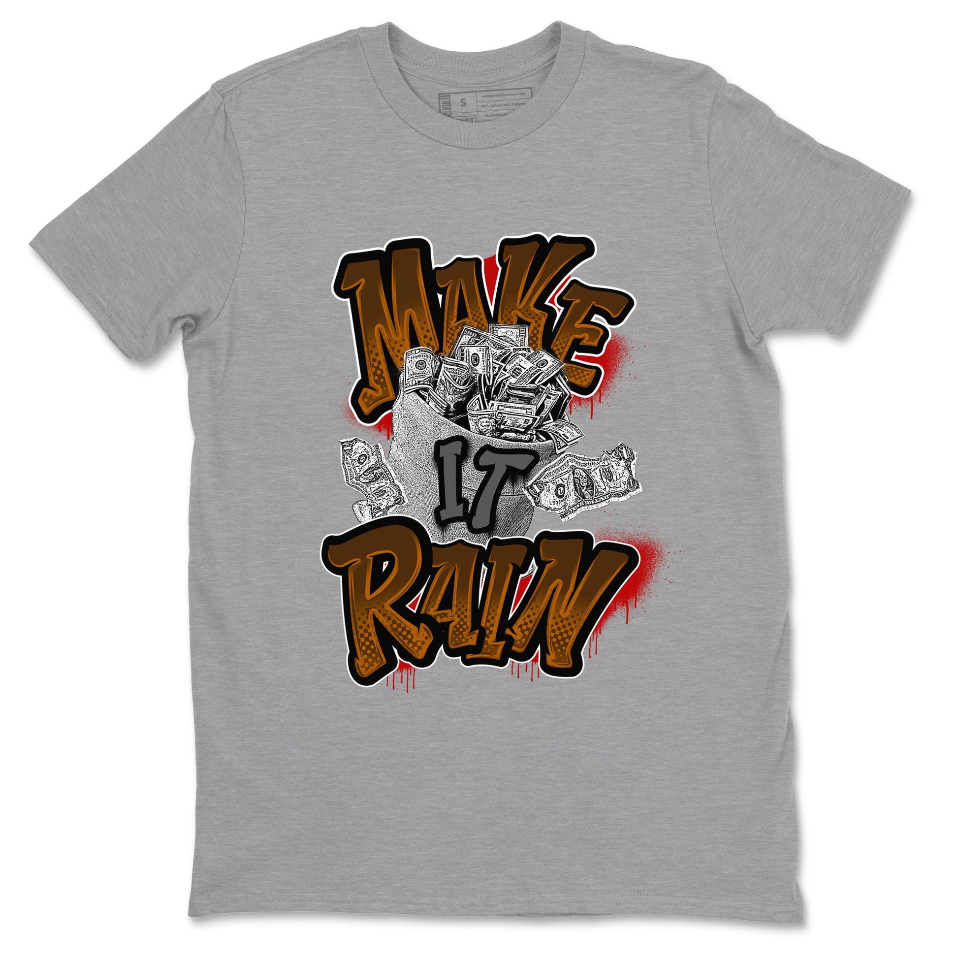 5s Archaeo Brown shirts to match jordans Make It Rain Money sneaker match tees Air Jordan 5 Archaeo Brown match shoes to clothes SNRT Sneaker Tees unisex cotton Heather Grey 2 shirts
