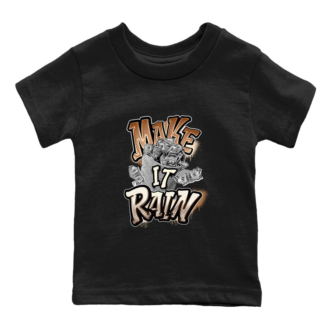 5s Golden Ticket shirts to match jordans Make It Rain Money best t shirts to wear with jordans Air Jordan 5 Golden Ticket match shoes to clothes SNRT Sneaker Tees Youth Baby Black 2 tee