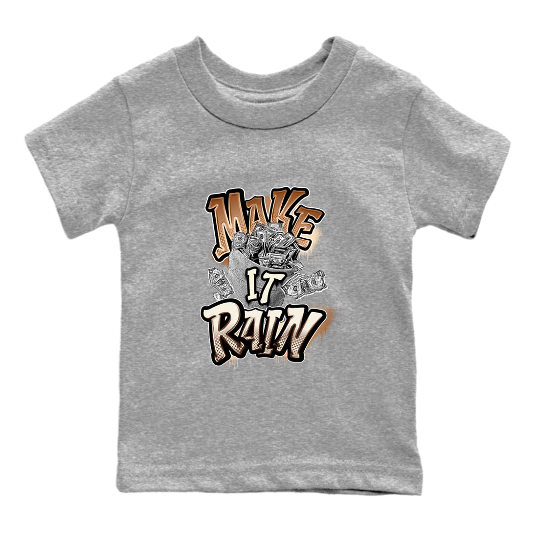 5s Golden Ticket shirts to match jordans Make It Rain Money best t shirts to wear with jordans Air Jordan 5 Golden Ticket match shoes to clothes SNRT Sneaker Tees Youth Baby Heather Grey 2 tee