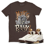 5s Golden Ticket shirts to match jordans Make It Rain Money best t shirts to wear with jordans Air Jordan 5 Golden Ticket match shoes to clothes SNRT Sneaker Tees unisex cotton Dark Chocolate 1 shirts