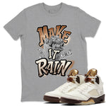 5s Golden Ticket shirts to match jordans Make It Rain Money best t shirts to wear with jordans Air Jordan 5 Golden Ticket match shoes to clothes SNRT Sneaker Tees unisex cotton Heather Grey 1 shirts