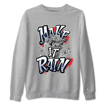 6s White And Midnight Navy shirts to match jordans Make It Rain Money sneaker match tees Air Jordan 6 White And Midnight Navy SNRT Sneaker Tees streetwear brand Heather Grey 2 unisex cotton tee