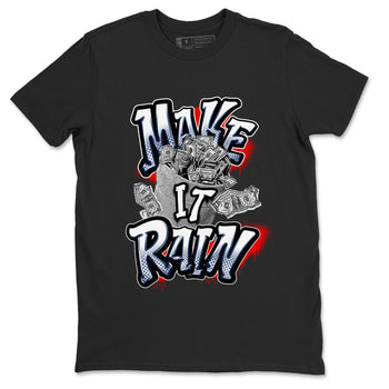 6s White And Midnight Navy shirts to match jordans Make It Rain Money sneaker match tees Air Jordan 6 White And Midnight Navy SNRT Sneaker Tees streetwear brand Black 2 unisex cotton tee