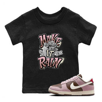 Dunk Cacao Wow And Pink Foam shirts to match jordans Make It Rain Money sneaker match tees Dunk Cacao Wow And Pink Foam SNRT Sneaker Tees streetwear brand Baby and Youth Black 1 cotton tee