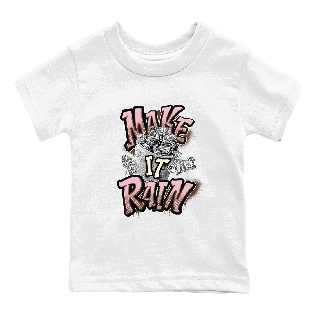 Dunk Cacao Wow And Pink Foam shirts to match jordans Make It Rain Money sneaker match tees Dunk Cacao Wow And Pink Foam SNRT Sneaker Tees streetwear brand Baby and Youth White 2 cotton tee