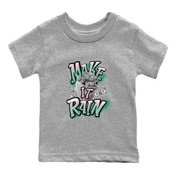 Dunk Low Medium Soft Pink Malachite shirt to match jordans Make It Rain Money sneaker tees Dunk Medium Soft Pink Malachite SNRT sneaker release tees baby toddler Heather Grey 2 cotton Shirt