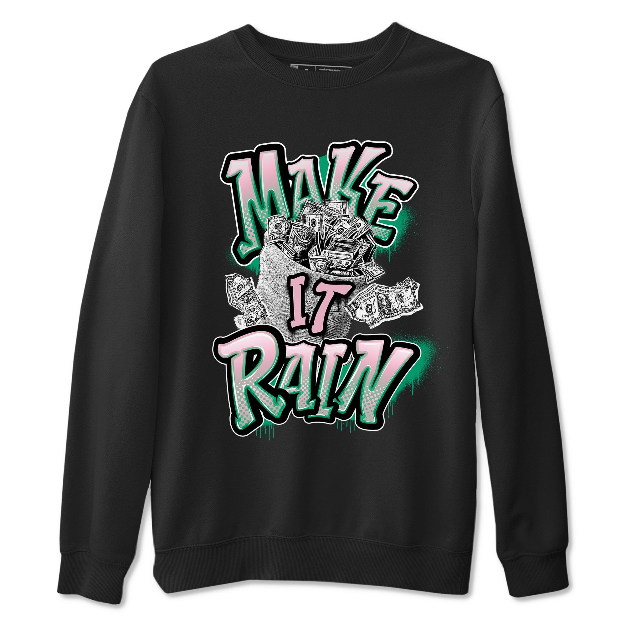 Dunk Low Medium Soft Pink Malachite shirt to match jordans Make It Rain Money sneaker tees Dunk Medium Soft Pink Malachite SNRT Sneaker Release Tees unisex cotton Black 2 crew neck shirt