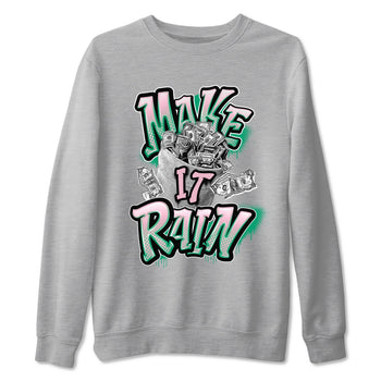 Dunk Low Medium Soft Pink Malachite shirt to match jordans Make It Rain Money sneaker tees Dunk Medium Soft Pink Malachite SNRT Sneaker Release Tees unisex cotton Heather Grey 2 crew neck shirt