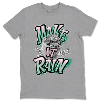 Dunk Low Medium Soft Pink Malachite shirt to match jordans Make It Rain Money sneaker tees Dunk Medium Soft Pink Malachite SNRT Sneaker Release Tees unisex cotton Heather Grey 2 crew neck shirt