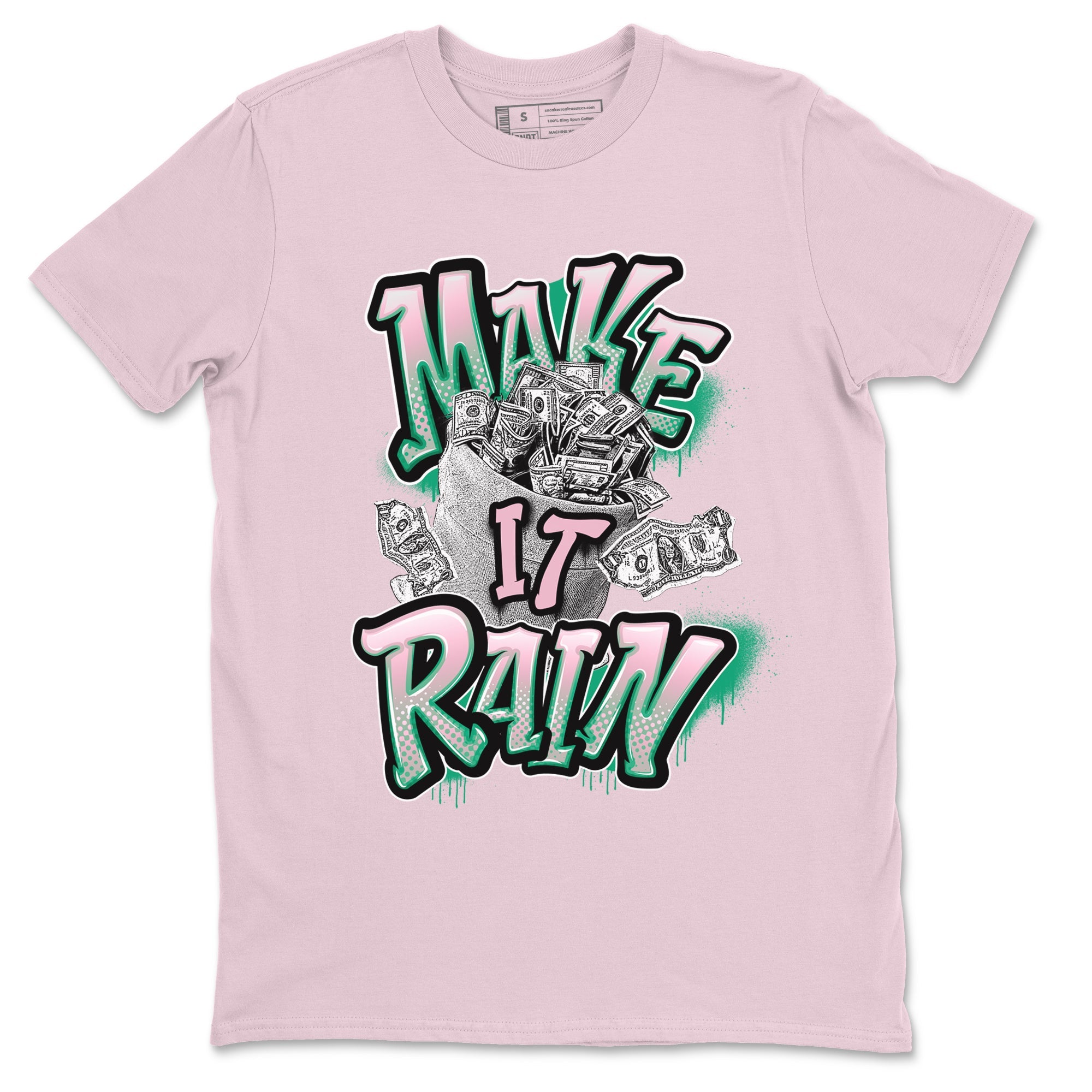 Dunk Low Medium Soft Pink Malachite shirt to match jordans Make It Rain Money sneaker tees Dunk Medium Soft Pink Malachite SNRT Sneaker Release Tees unisex cotton Pink 2 crew neck shirt