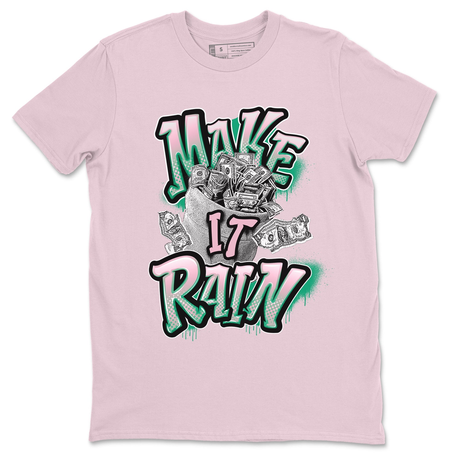 Dunk Low Medium Soft Pink Malachite shirt to match jordans Make It Rain Money sneaker tees Dunk Medium Soft Pink Malachite SNRT Sneaker Release Tees unisex cotton Pink 2 crew neck shirt