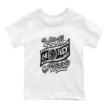 1s Wolf Grey Shirts To Match Jordans Make Money Not Friends Sneaker Match Tees Air Jordan 1 Low OG Wolf Grey SNRT Sneaker Release Tees Streetwear Clothing brand Baby and Youth White 2 cotton tee