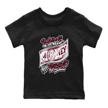 Air Jordan 1 High OG Metallic Burgundy shirts to match jordans Make Money Not Friends sneaker match tees Air Jordan 1 Metallic Burgundy SNRT Sneaker Tees streetwear brand Baby and Youth Black 2 cotton tee