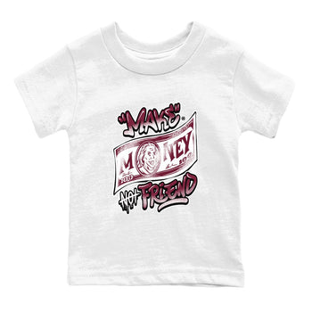 Air Jordan 1 High OG Metallic Burgundy shirts to match jordans Make Money Not Friends sneaker match tees Air Jordan 1 Metallic Burgundy SNRT Sneaker Tees streetwear brand Baby and Youth White 2 cotton tee
