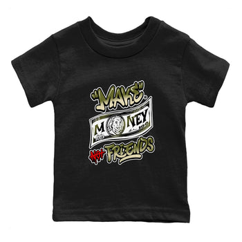 1s Travis Scott Medium Olive shirts to match jordans Make Money Not Friends sneaker match tees Air Jordan 1 Travis Scott Medium Olive SNRT Sneaker Tees streetwear brand Baby and Youth Black 2 cotton tee