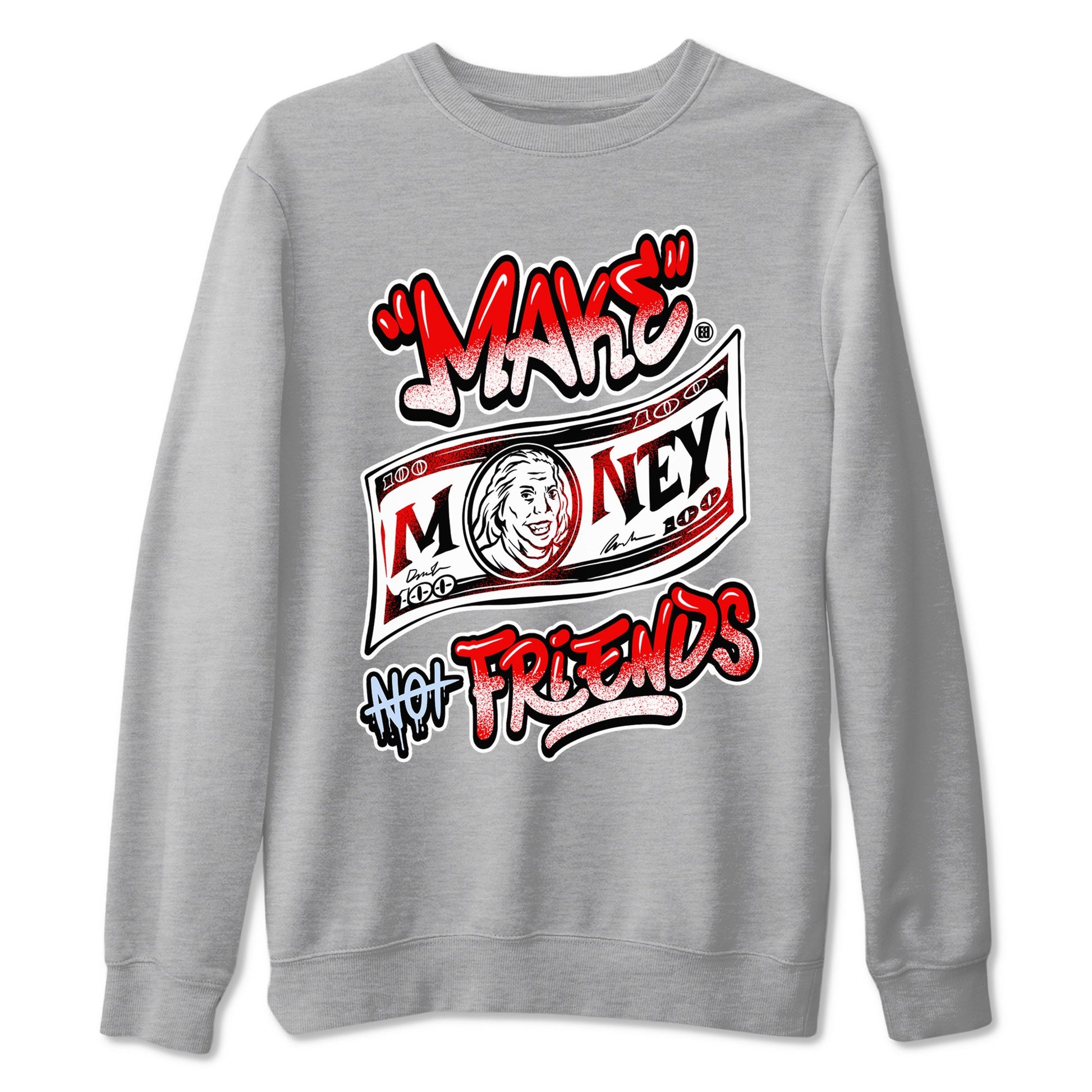 11s Cherry shirts to match jordans Make Money Not Friends sneaker match tees Air Jordan 11 Retro Cherry match shoes to clothes SNRT Sneaker Tees unisex cotton Heather Grey 2 shirts