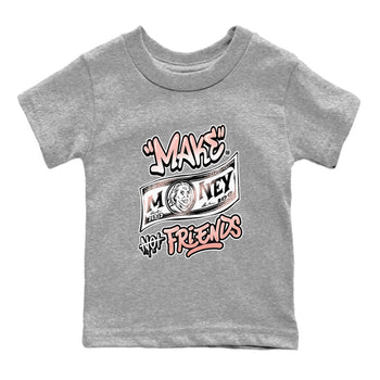 11s Legend Pink shirt to match jordans Make Money Not Friends sneaker tees Air Jordan 11 Legend Pink SNRT sneaker release tees baby toddler Heather Grey 2 cotton Shirt