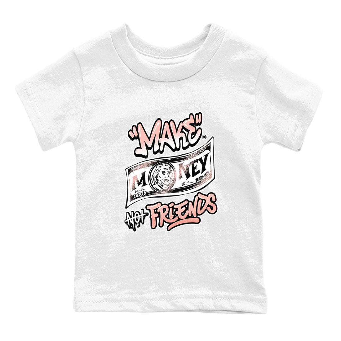 11s Legend Pink shirt to match jordans Make Money Not Friends sneaker tees Air Jordan 11 Legend Pink SNRT sneaker release tees baby toddler White 2 cotton Shirt