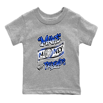 12s Blueberry shirts to match jordans Make Money Not Friends sneaker match tees Air Jordan 12 Blueberry SNRT Sneaker Release Tees Youth Baby Heather Grey 2 crew neck shirts