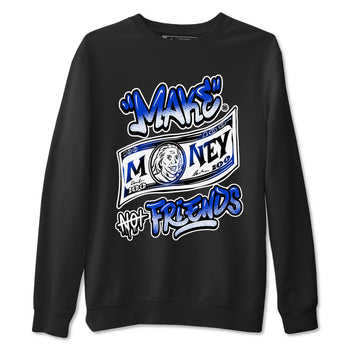 12s Blueberry shirts to match jordans Make Money Not Friends sneaker match tees Air Jordan 12 Blueberry SNRT Sneaker Release Tees unisex cotton Black 2 crew neck shirts