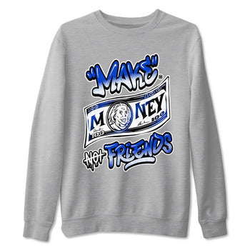 12s Blueberry shirts to match jordans Make Money Not Friends sneaker match tees Air Jordan 12 Blueberry SNRT Sneaker Release Tees unisex cotton Heather Grey 2 crew neck shirts